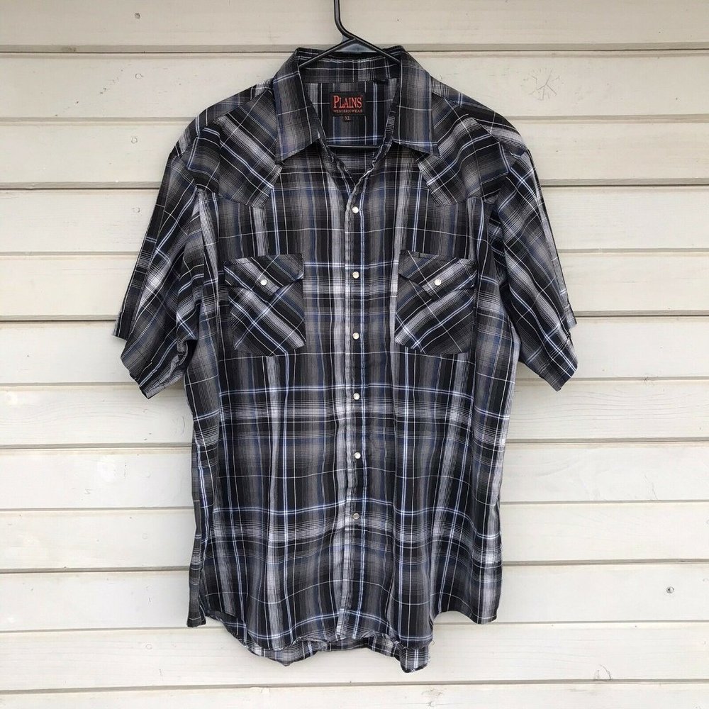 Plains Western Shirt Men's X-Large Pearl Snap